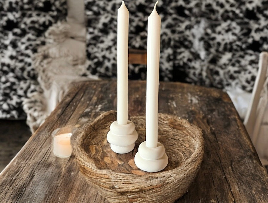 Swirl candle holder set