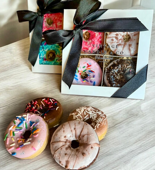 Handcrafted Assorted Set of 4 Donuts Soaps